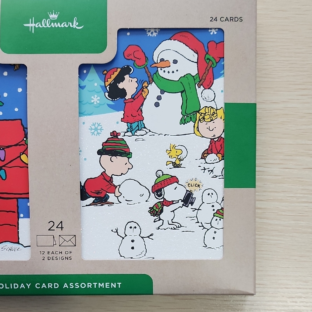 Hallmark Peanuts Christmas Card Set - Blue and White - Picture 4 of 5